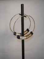 Black, Silver, and Gold Basketball Wives Earrings